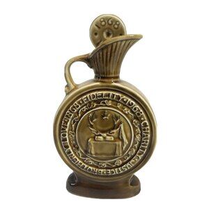 Vintage 1968 Jim Beam Elk Centennial Decanter Bottle With Cork Stopper